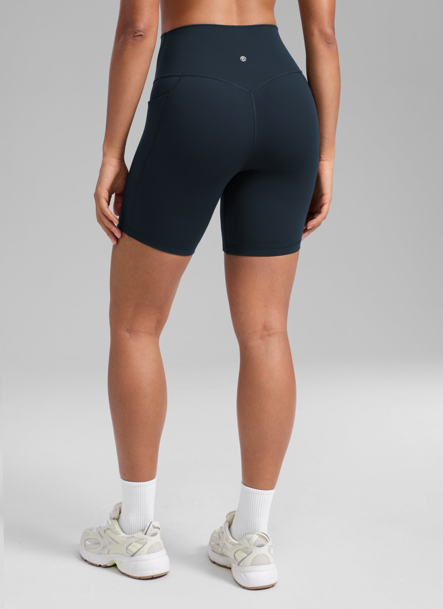 CRZ YOGA Women's Butterlift Workout Pocket High Rise Biker Shorts 6