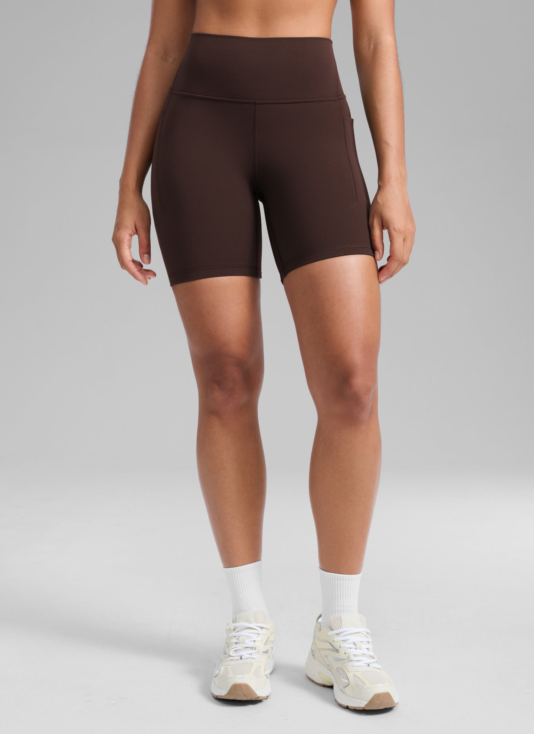 CRZ YOGA Women's Butterlift Workout Pocket High Rise Biker Shorts 6