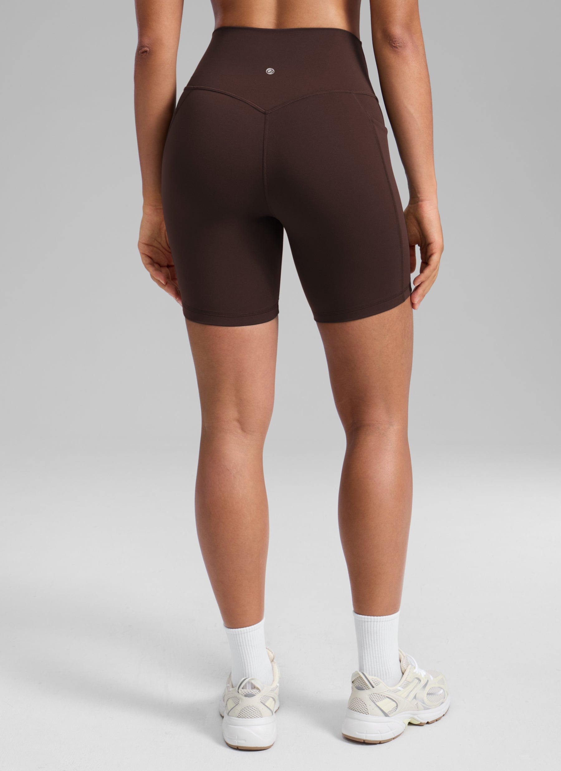 CRZ YOGA Women's Butterlift Workout Pocket High Rise Biker Shorts 6