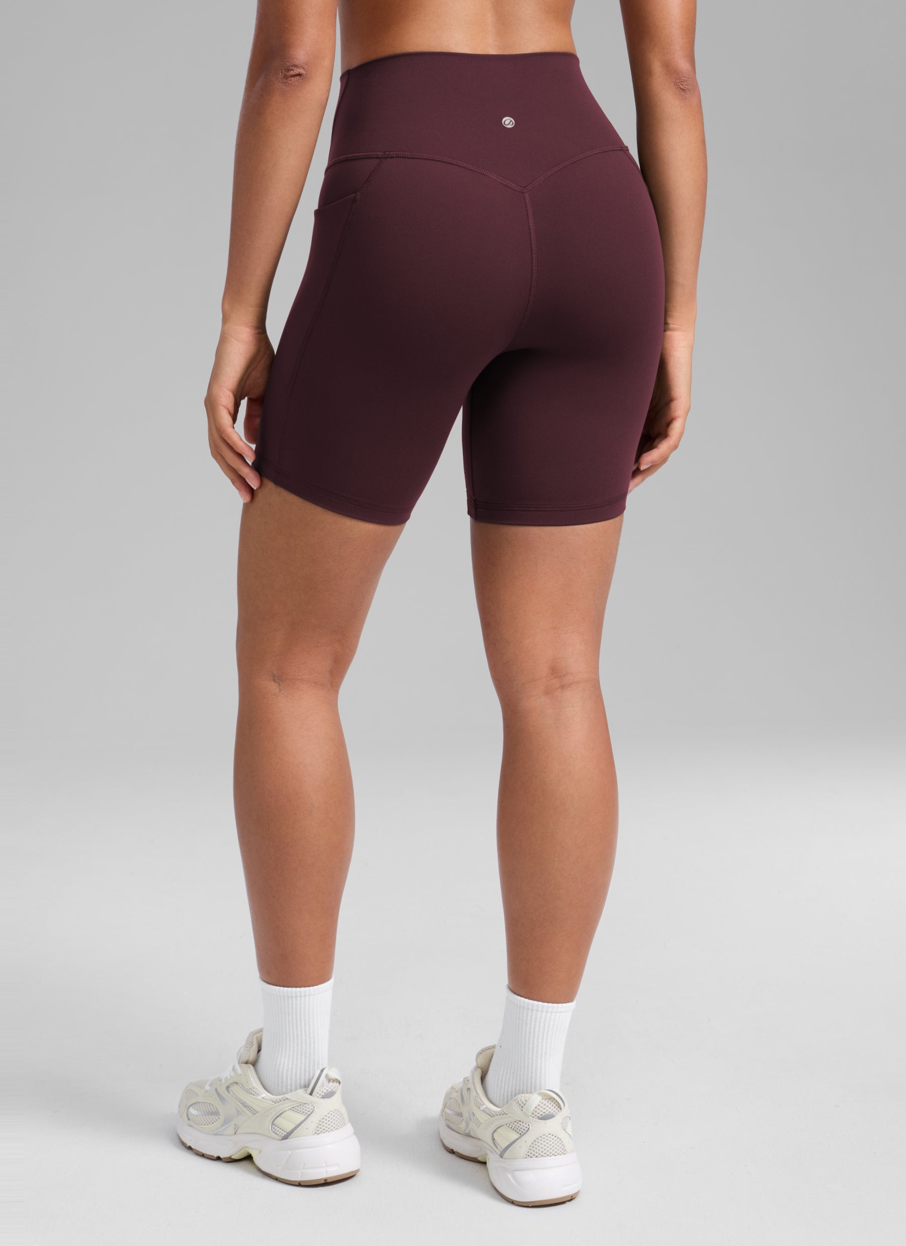 CRZ YOGA Women's Butterlift Workout Pocket High Rise Biker Shorts 6