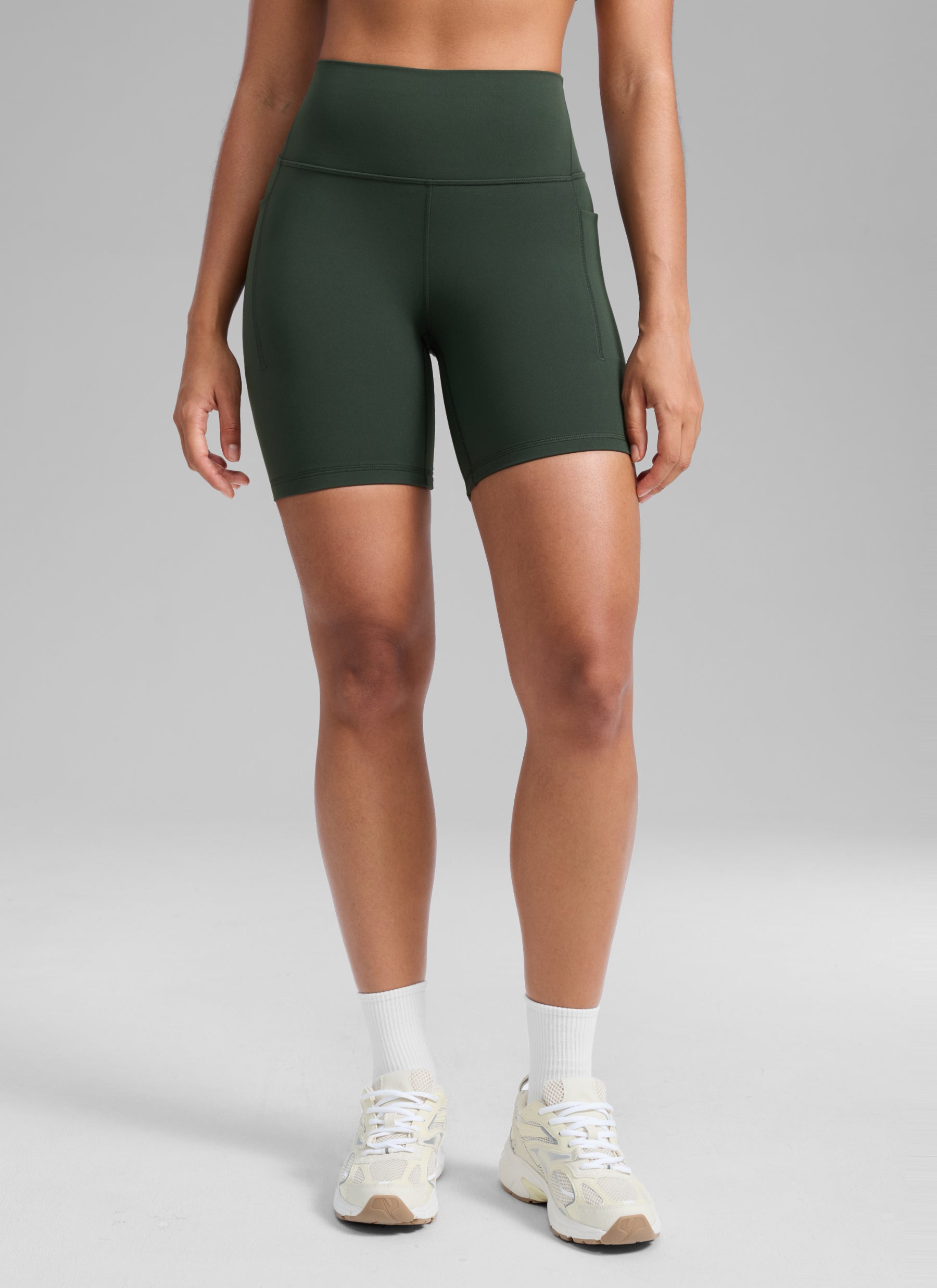 CRZ YOGA Women's Butterlift Workout Pocket High Rise Biker Shorts 6
