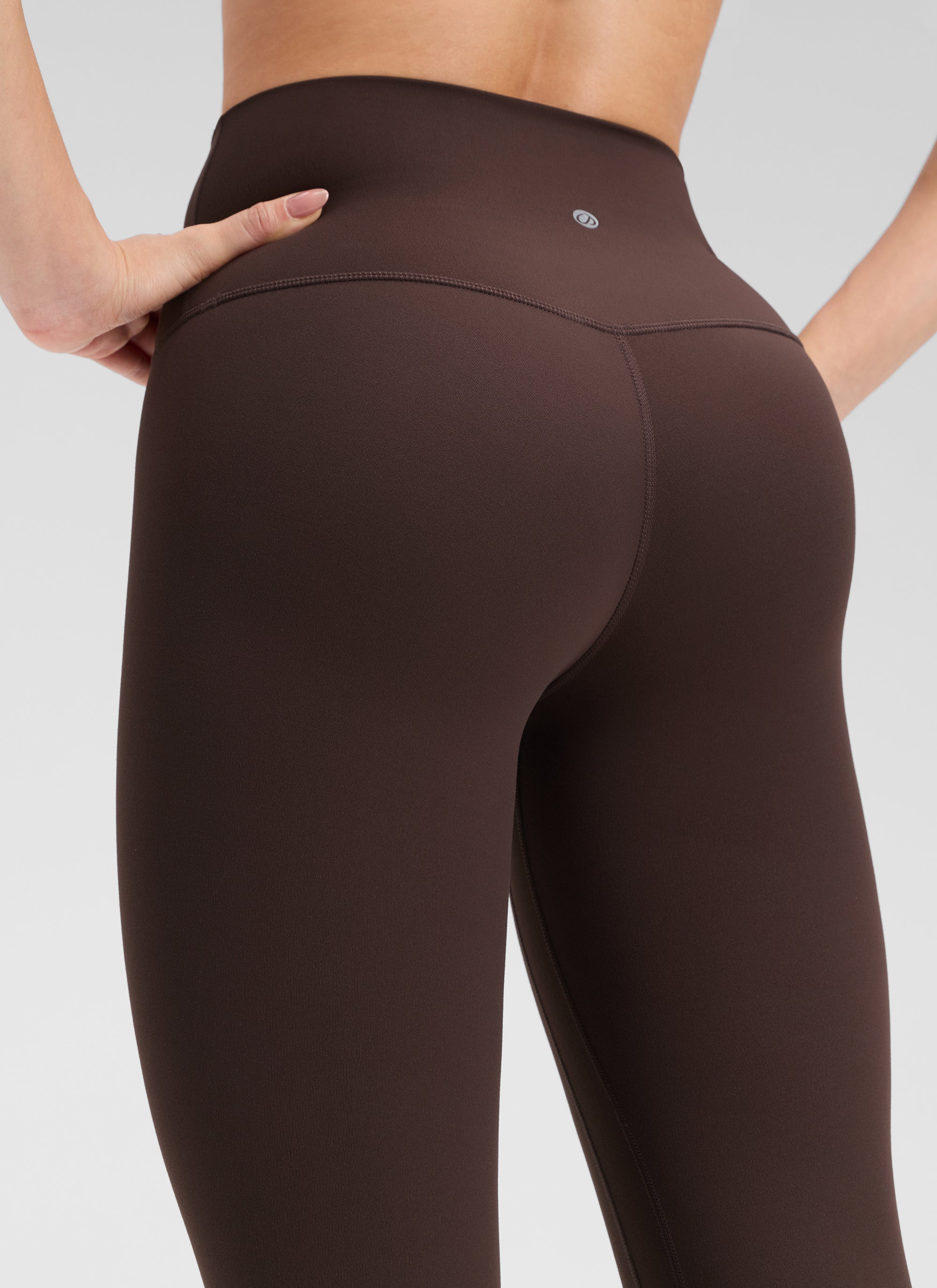 CRZ YOGA Women's Butterluxe Yoga High Rise No Front Seam Legging 25'' Hot Fudge Brown
