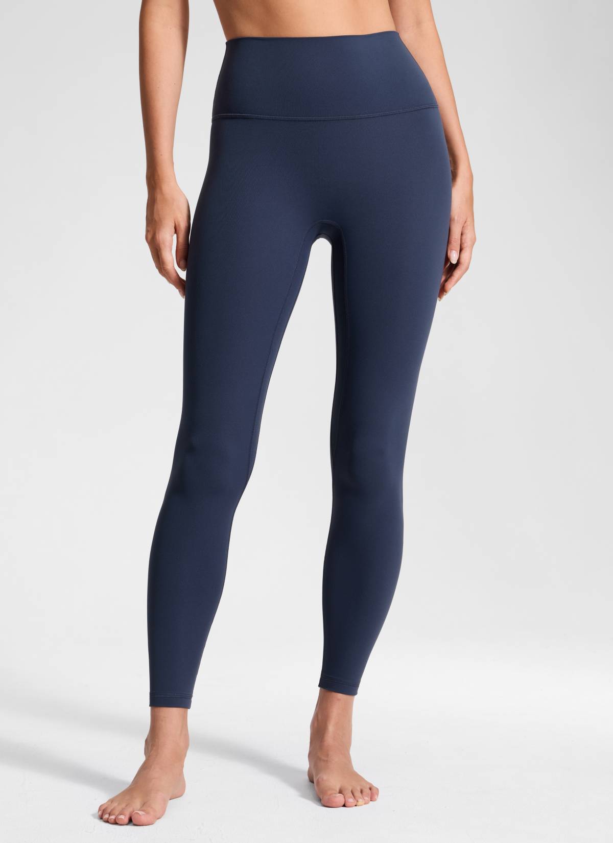 CRZ YOGA Women's Butterluxe Yoga High Rise No Front Seam Legging 25'' Club Blue @model_info:Anna