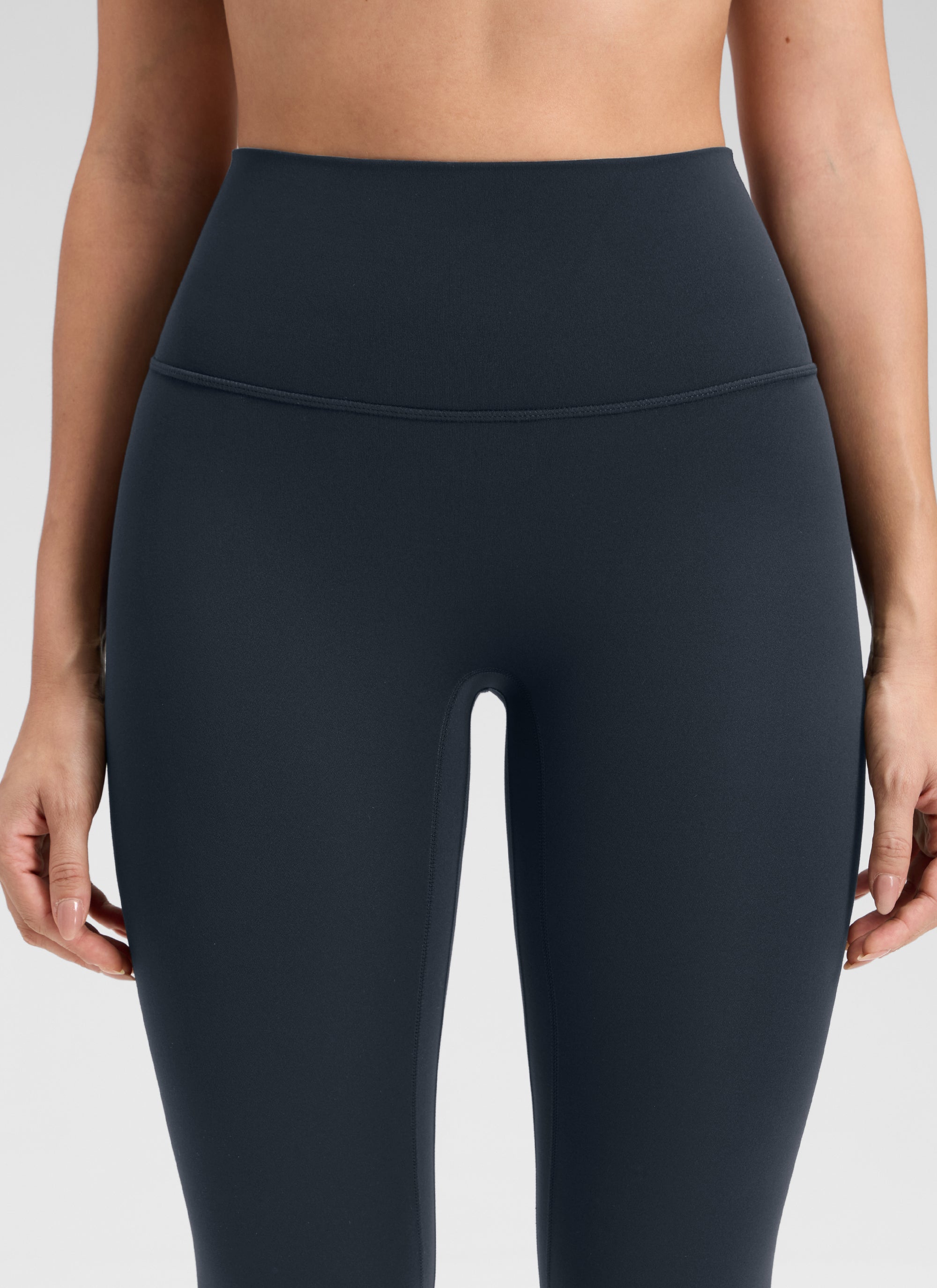 CRZ YOGA Women's Butterluxe Yoga High Rise No Front Seam Legging 25'' True Navy