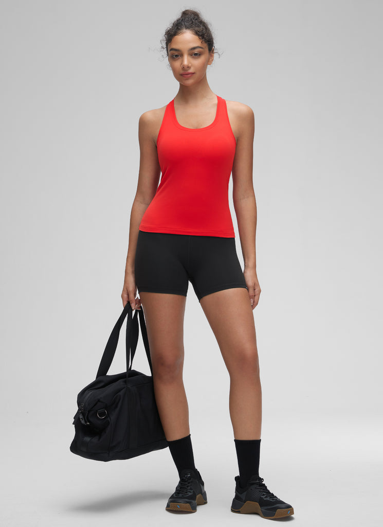 CRZ YOGA Women's Yoga Tight Fit Butterluxe Crewneck Tank Top Racerback Black