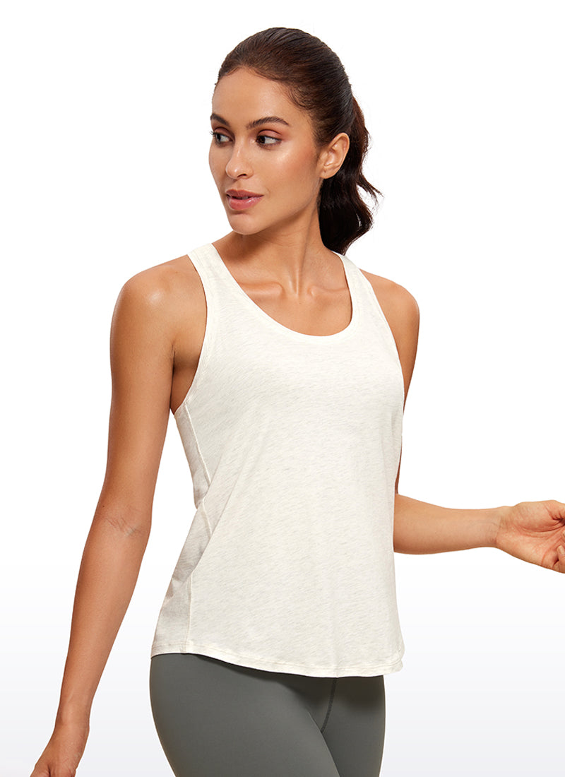 Pima Cotton Hip-Length Tank Racerback