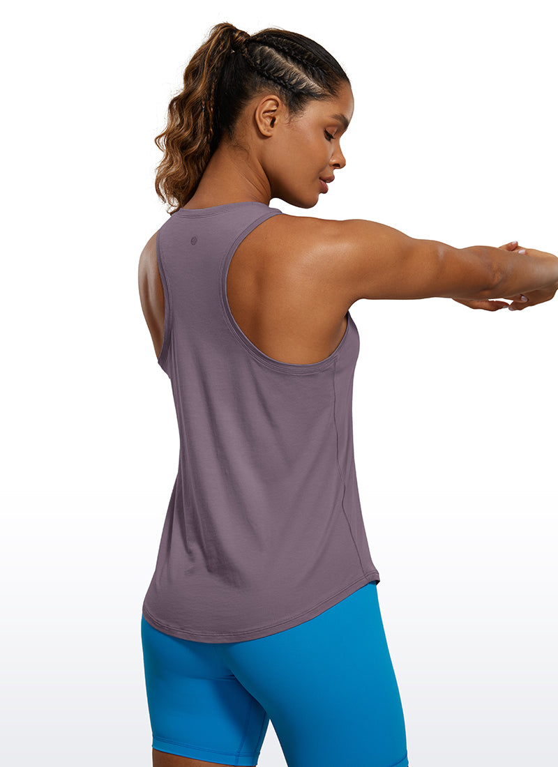 Pima Cotton Hip-Length Tank Racerback