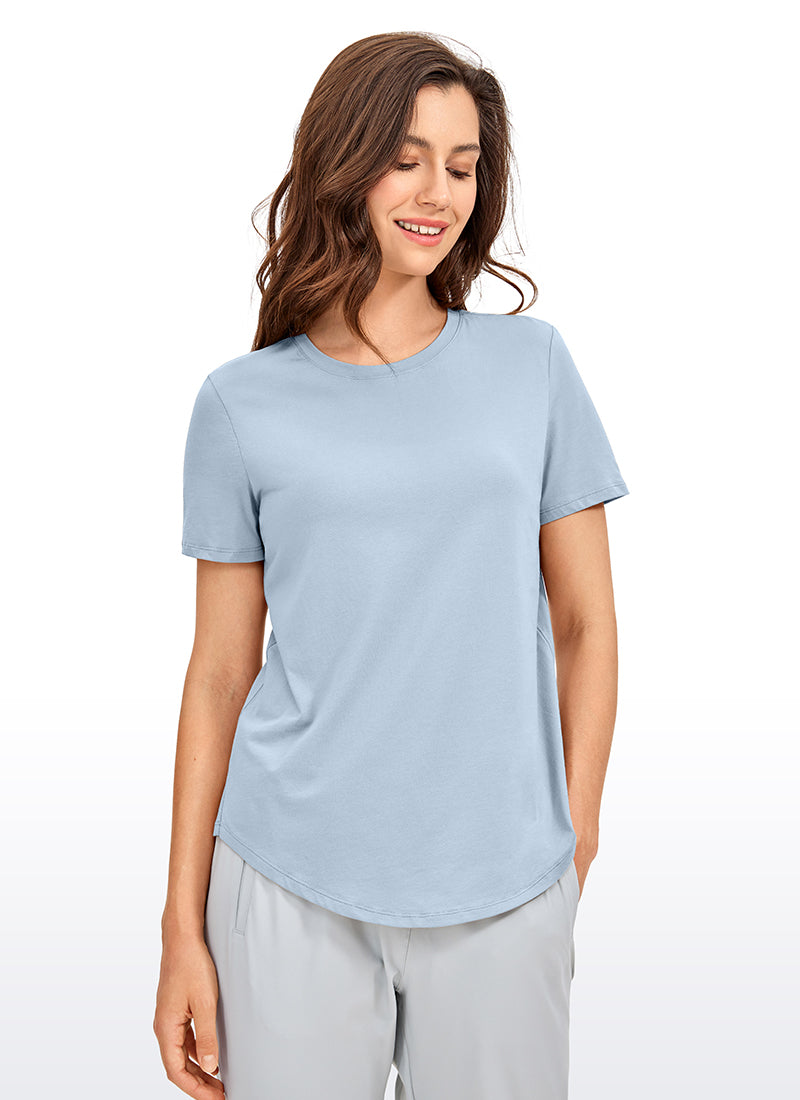 Pima Cotton Round Neck Short Sleeve