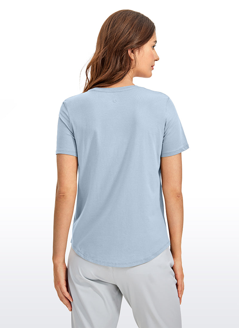Pima Cotton Round Neck Short Sleeve