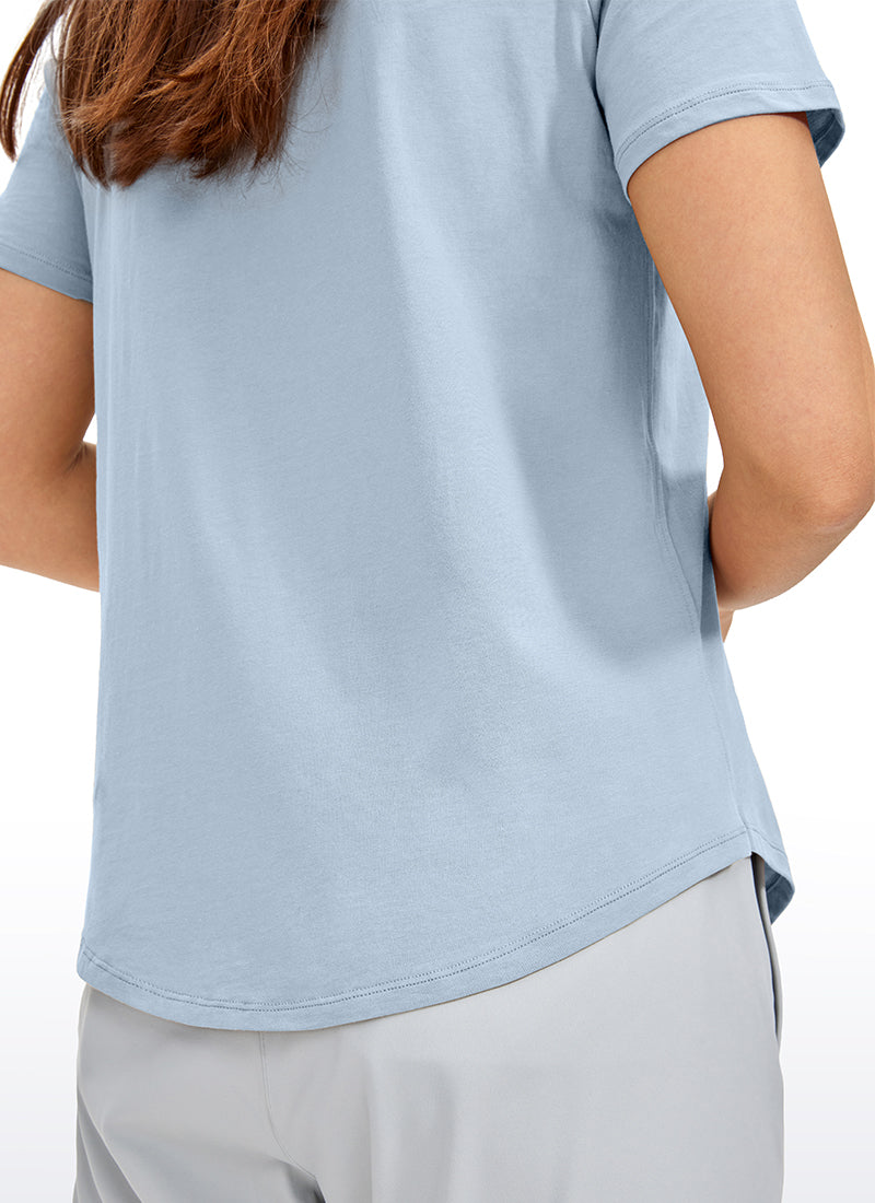 Pima Cotton Round Neck Short Sleeve