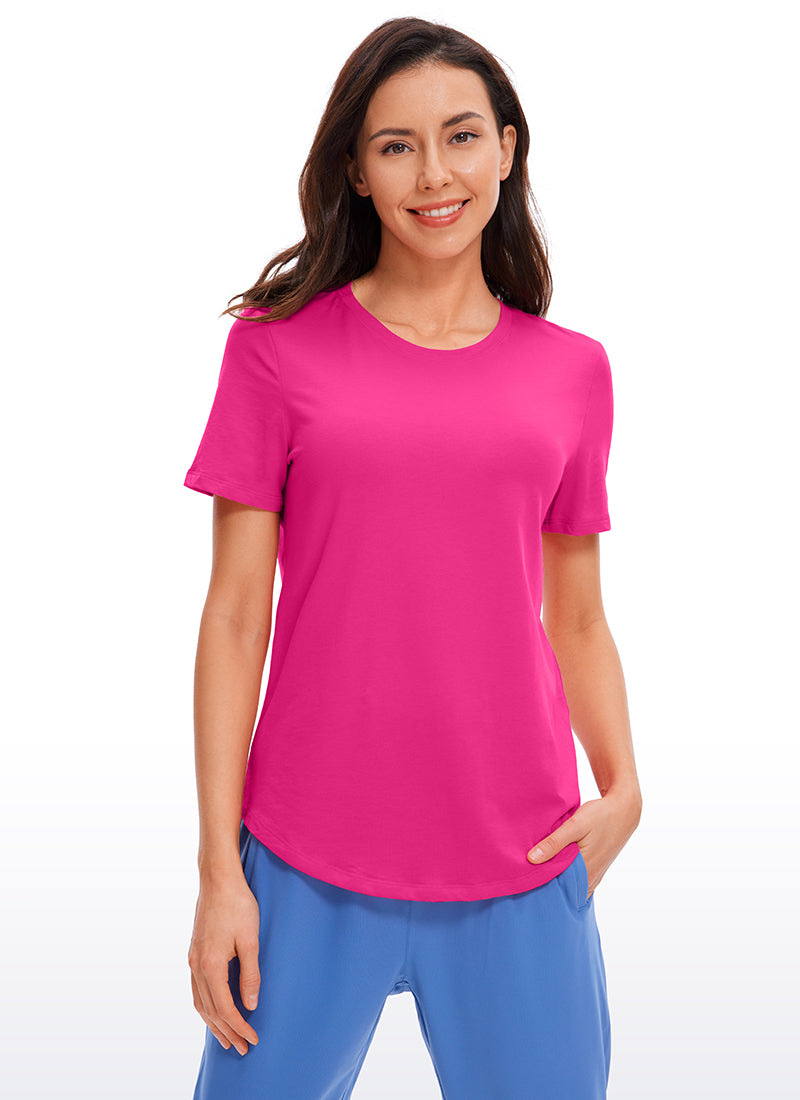 Pima Cotton Round Neck Short Sleeve