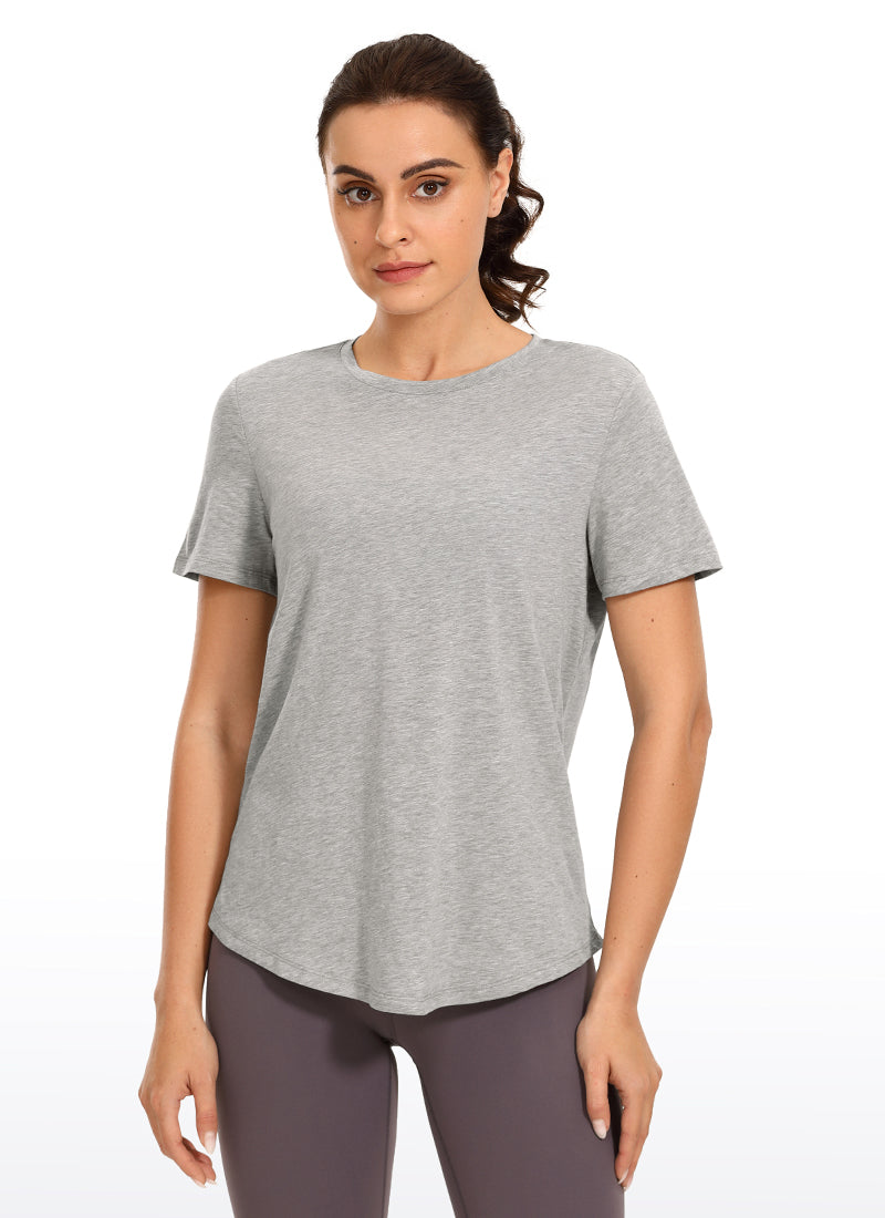 Pima Cotton Round Neck Short Sleeve