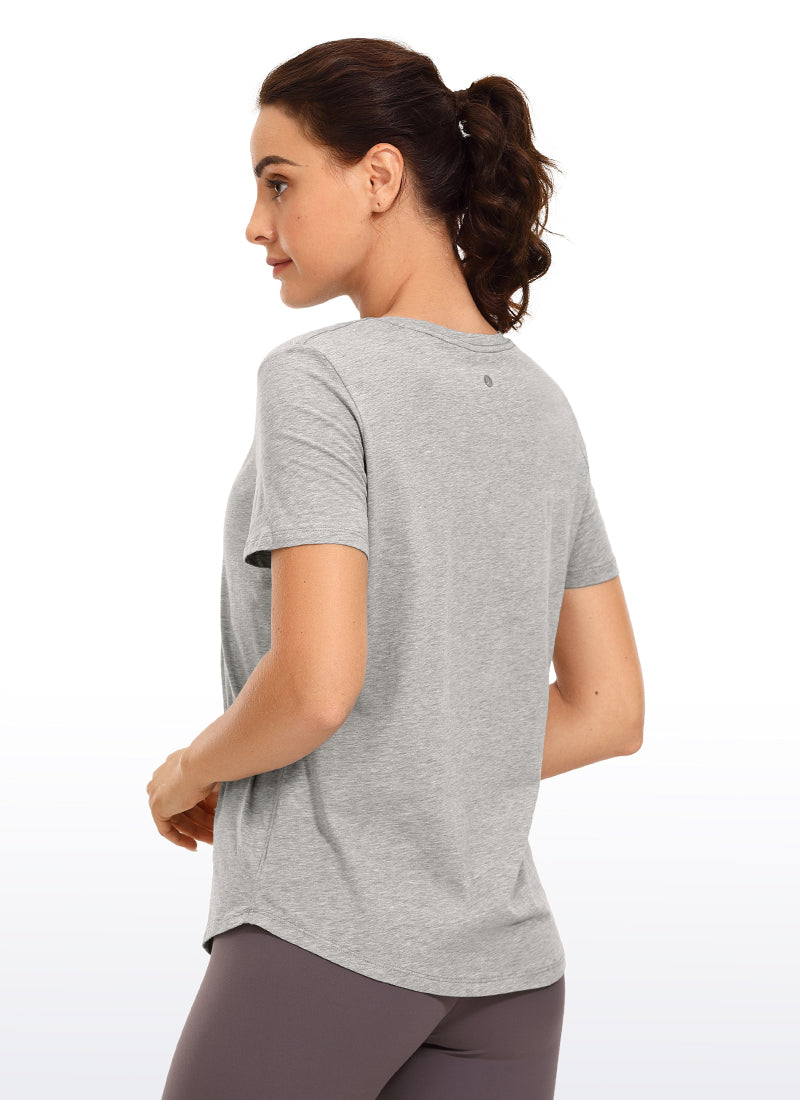 Pima Cotton Round Neck Short Sleeve