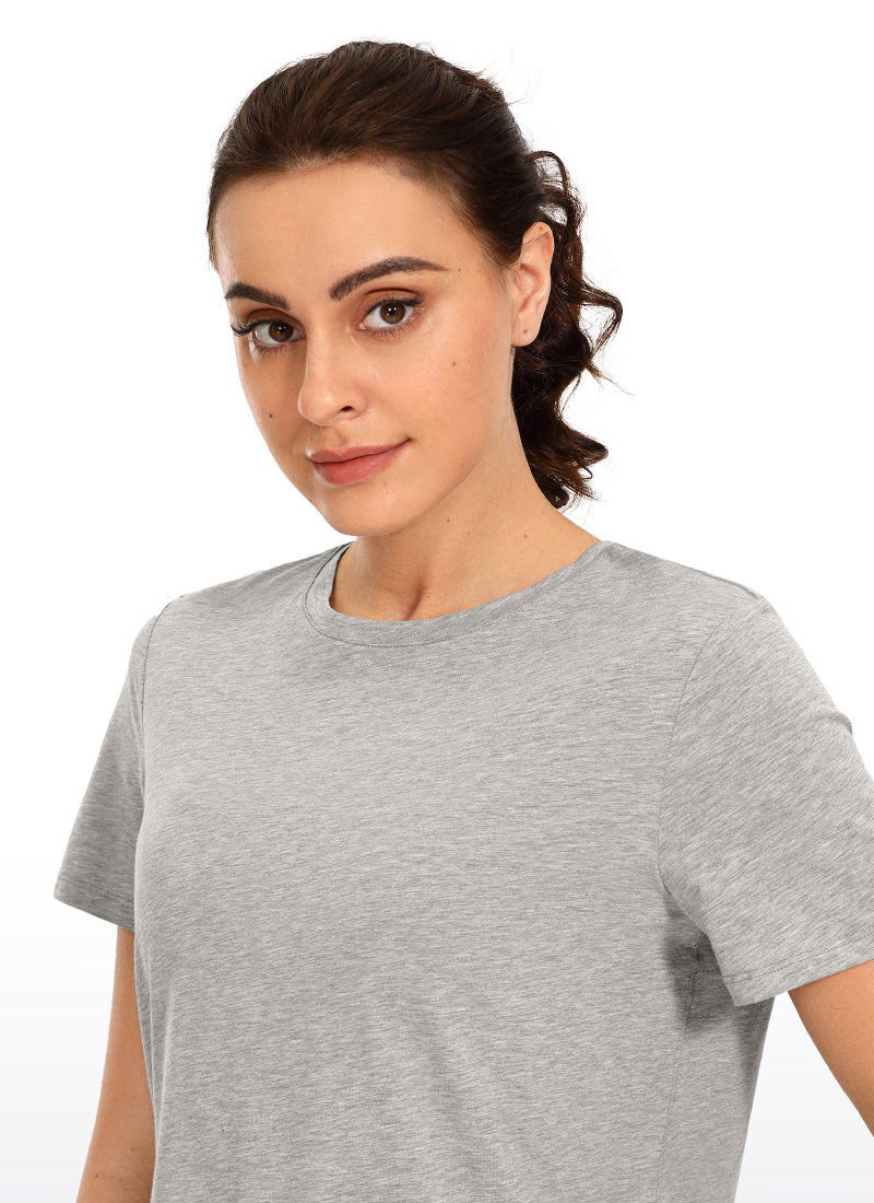 Pima Cotton Round Neck Short Sleeve