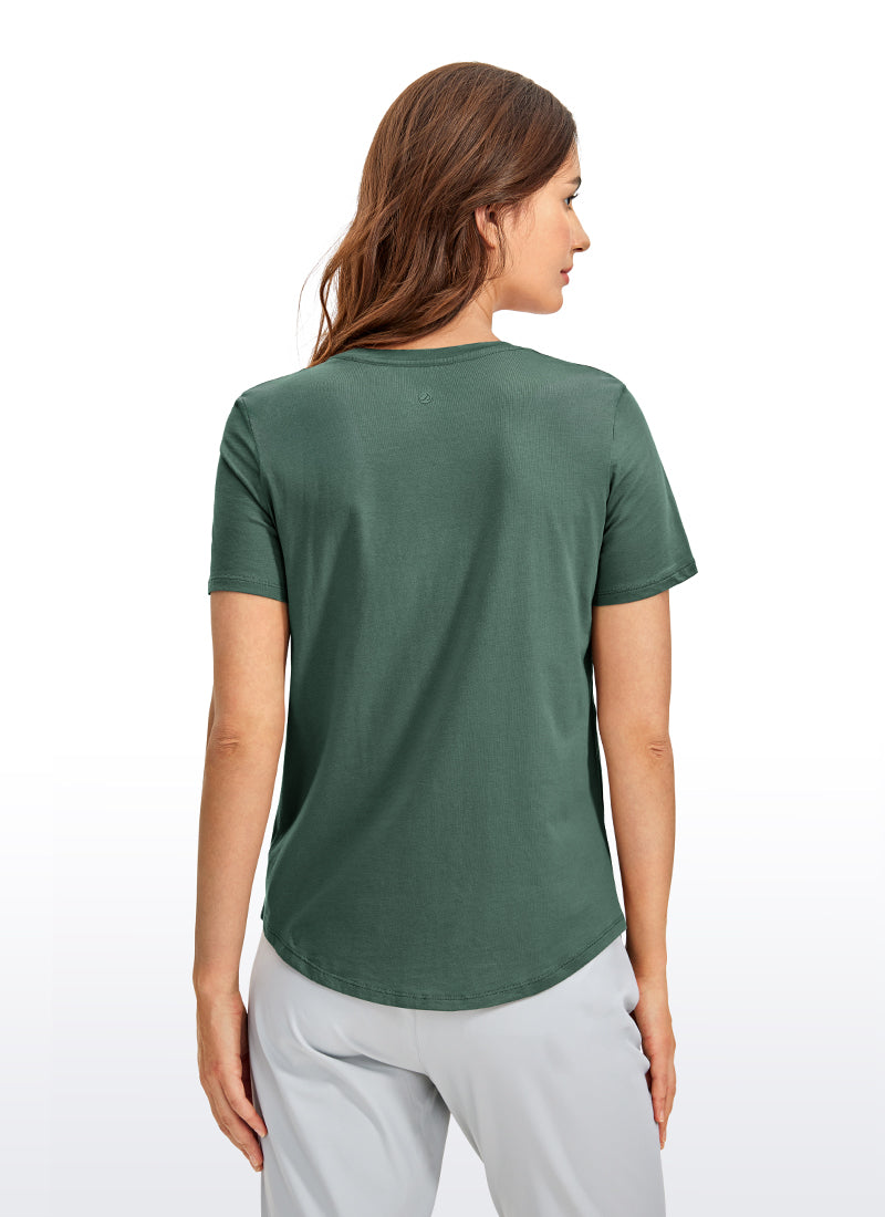 Pima Cotton Round Neck Short Sleeve