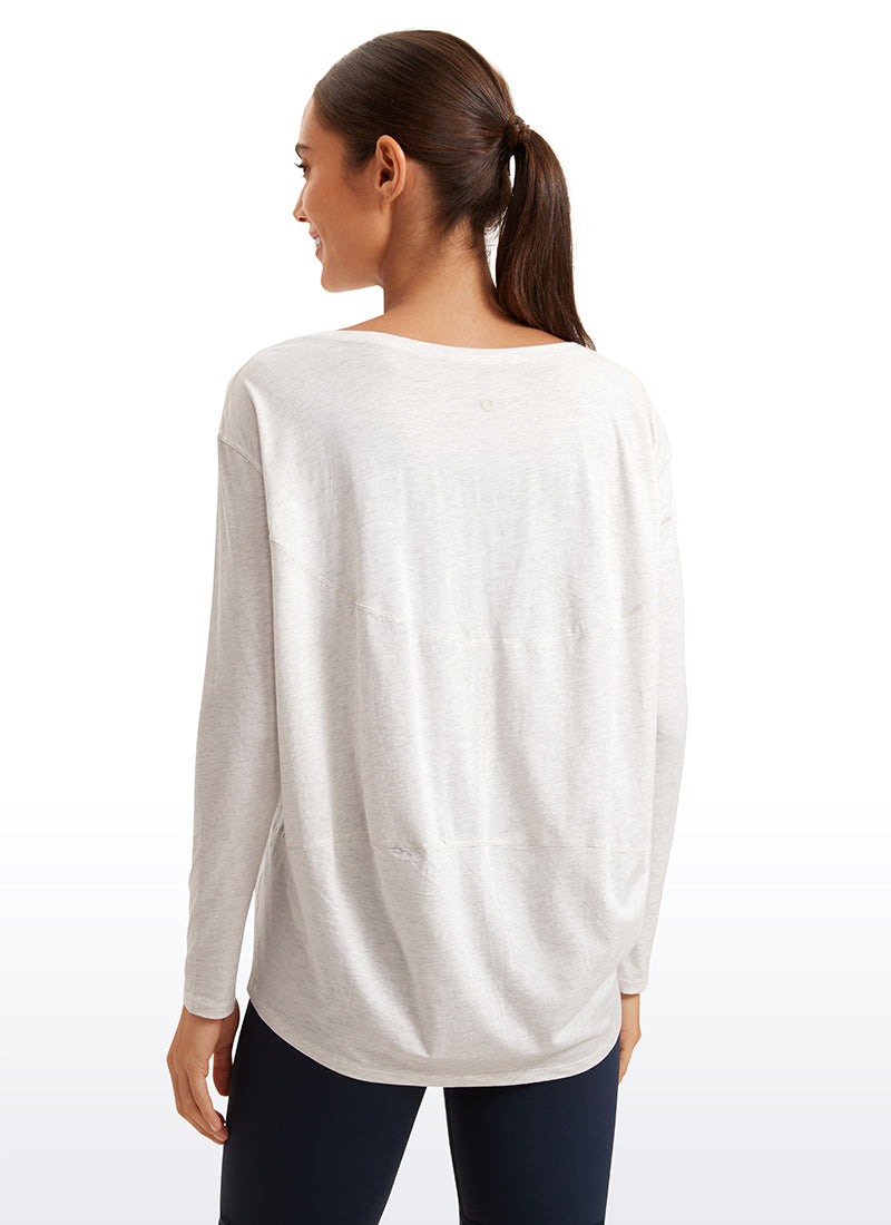 Pima Cotton Long Sleeves Boat Neck