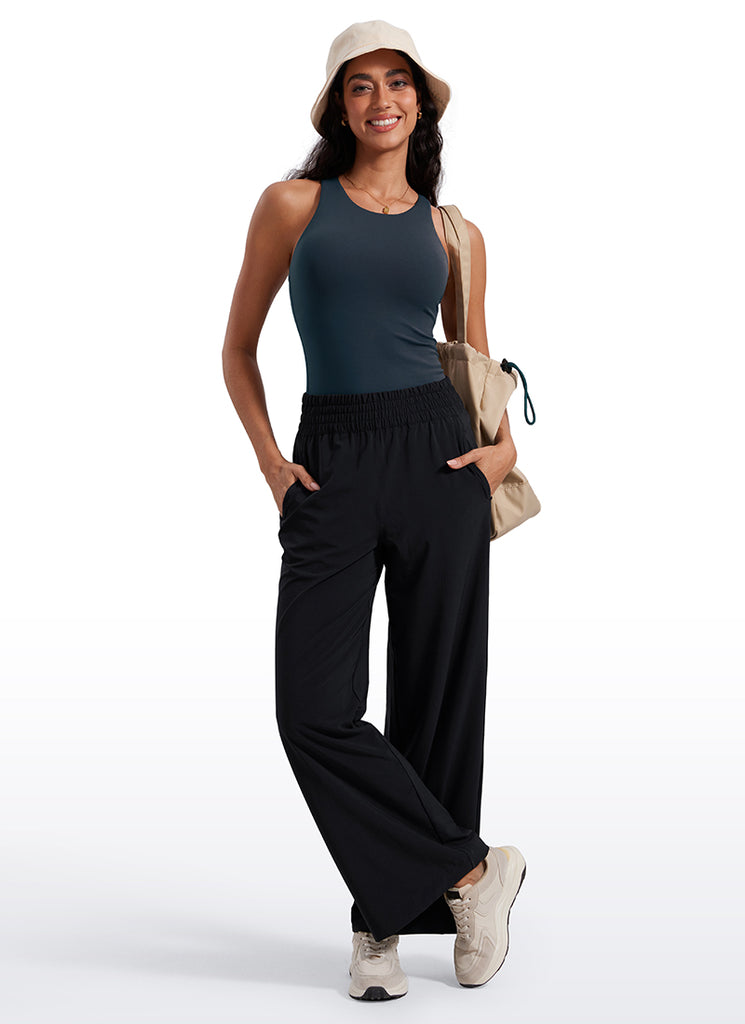 CRZ YOGA Women's Yoga Slim Fit Top Butterluxe Tank Racerback High Neck True Navy