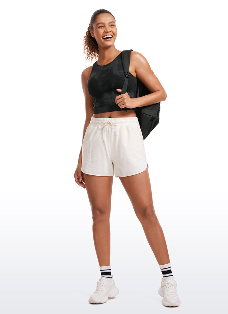 CRZ YOGA Women's Yoga Tight Fit ButterluxeTank Tops Racerback Cropped Black