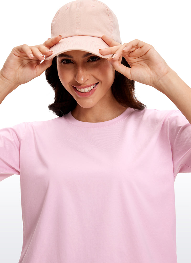 CRZ YOGA Women's Casual Crop Lightweight Short Sleeves Waist length Green Jade