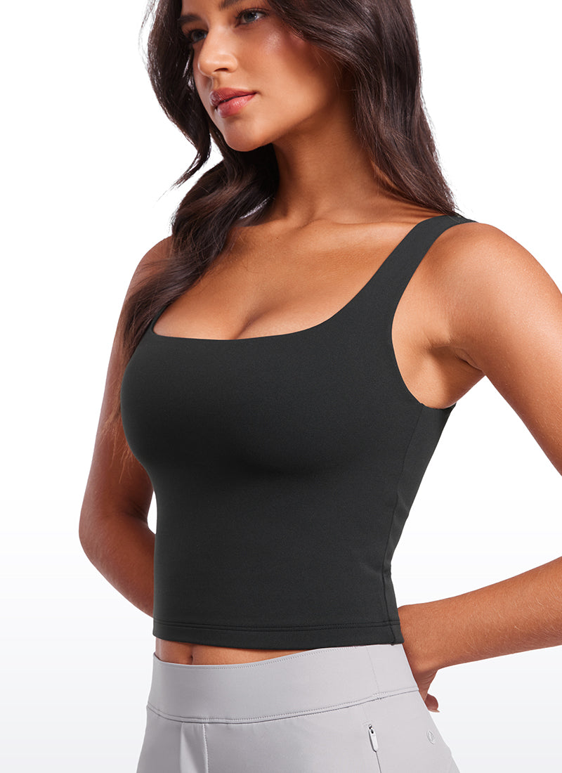 Butterluxe Double Lined Square Neck Tank Tops