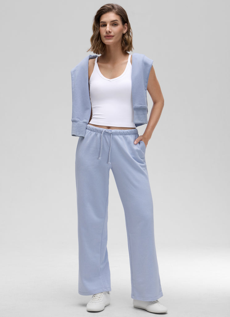 CRZ YOGA Women's Butterluxe Soft Double Lined V Neck Racerback Tanks White