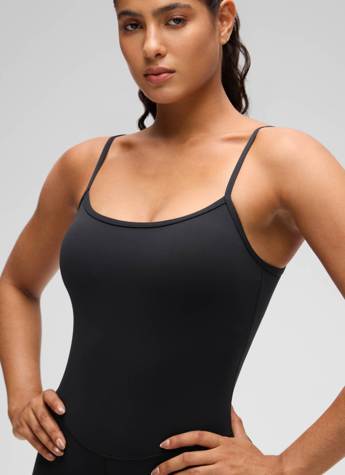 CRZ YOGA Women's Yoga Tight Fit Romper Shorts Bodysuit Jumpsuits Black