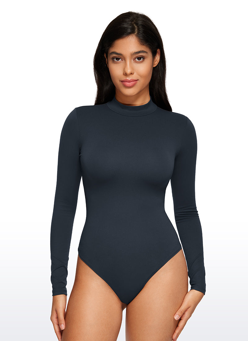 Butterluxe Mock Turtleneck Long Sleeve Bodysuits