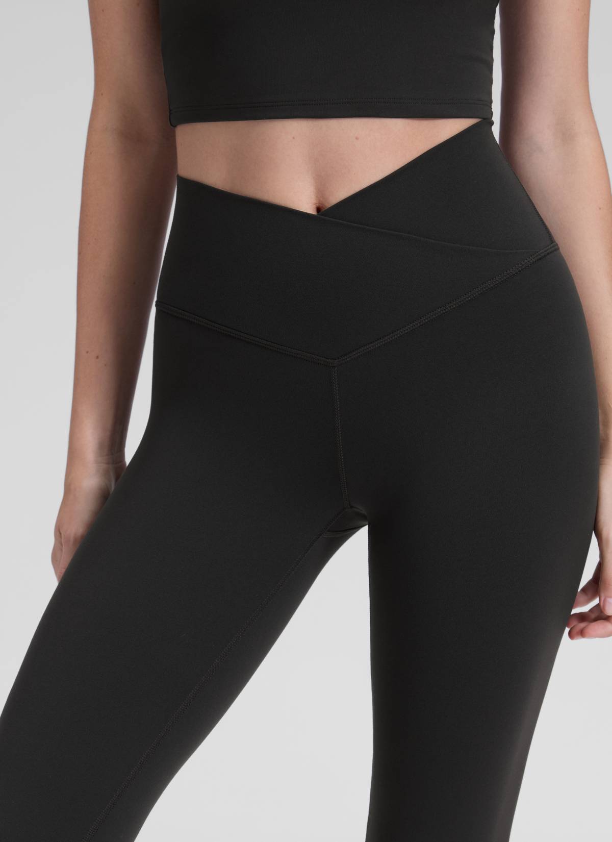 CRZ YOGA Women Butterluxe V Crossover High Waist Flare Leggings 31