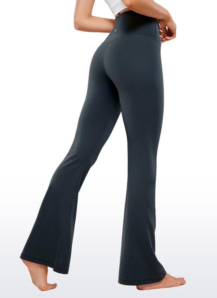 CRZ YOGA Women Butterluxe V Crossover High Waist Flare Leggings 31" Black