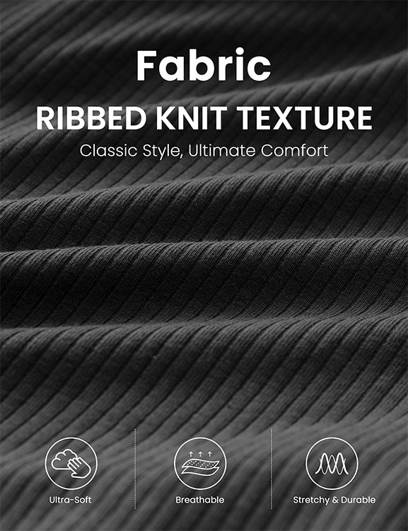 CRZ YOGA Women's Ribbed High Waisted Sweat Shorts 3'' Black