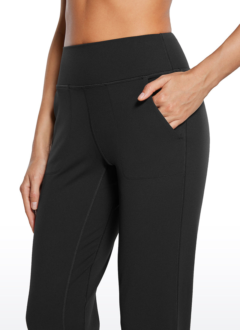CRZ YOGA Women's Butterluxe High Rise Joggers Pants with Pockets 27'' Black