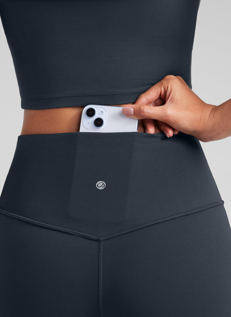 Butterluxe High Waist Flare Wide Leg Bootcut Pockets Leggings 31" True Navy