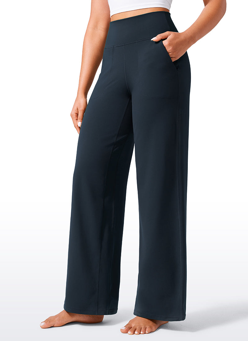 Butterlift High Waisted Wide Leg Pants with Pockets 31