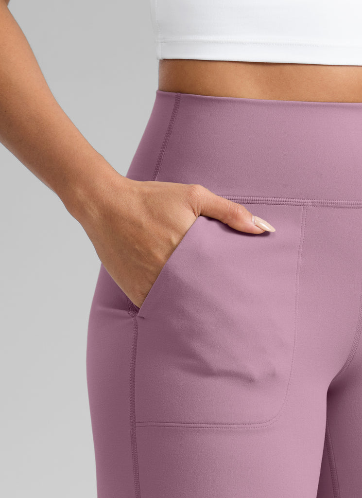 CRZ YOGA Women's Butterlift High Waisted Wide Leg Pants with Pockets Light Lavender