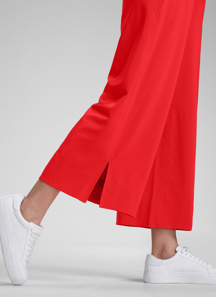 CRZ YOGA Women's  Causal High Waisted Wide Leg Pockets Pants 25'' Platinum Grey