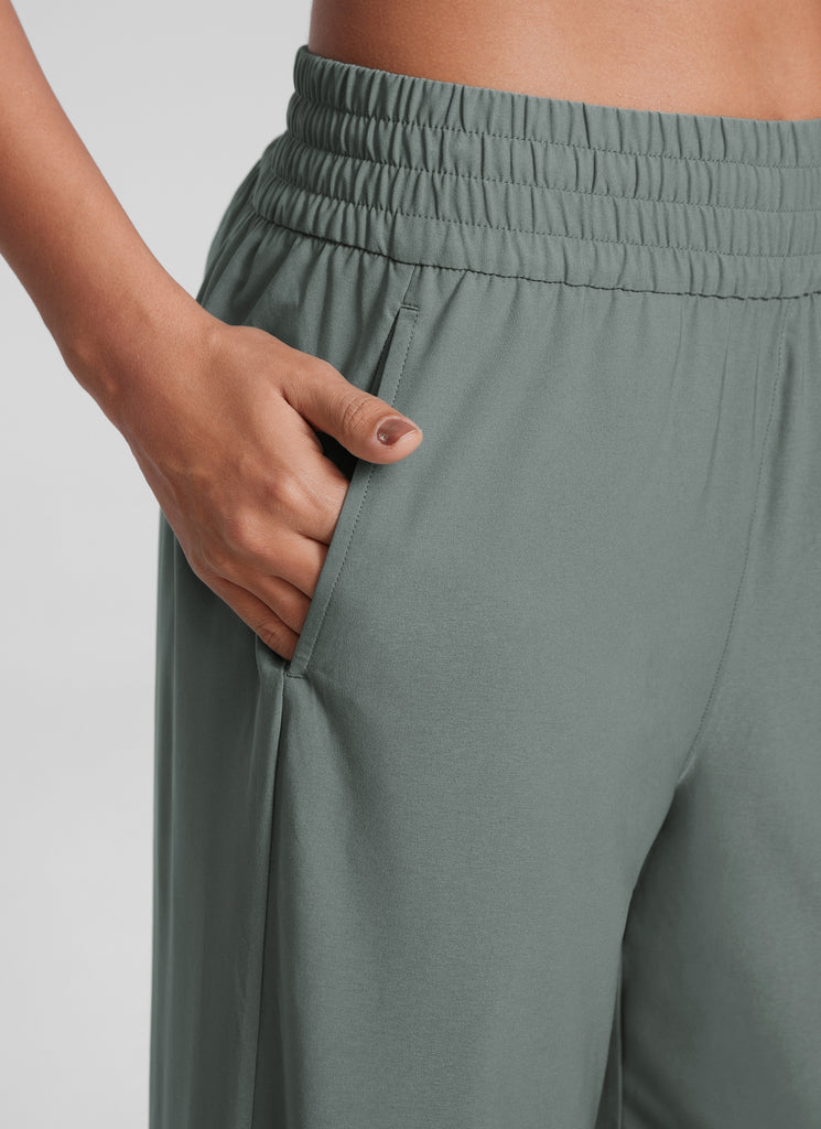 CRZ YOGA Women's Casual High Rise Wide Leg Pants with Pockets 30'' True Navy