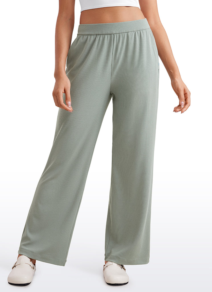 CRZ YOGA Women's Casual Lounge High Rise Sweatpants with Pockets 30.5" Sterling