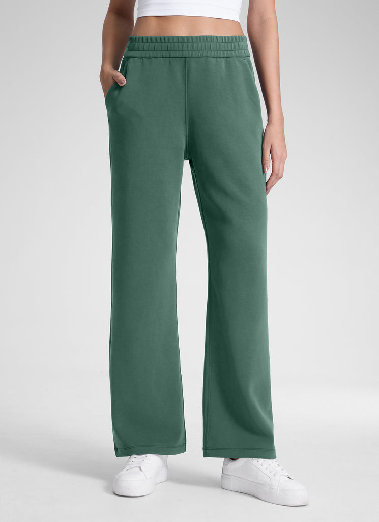 CRZ YOGA Women's SoftAura High Rise Wide Leg Pants with Pockets 31'' Sterling