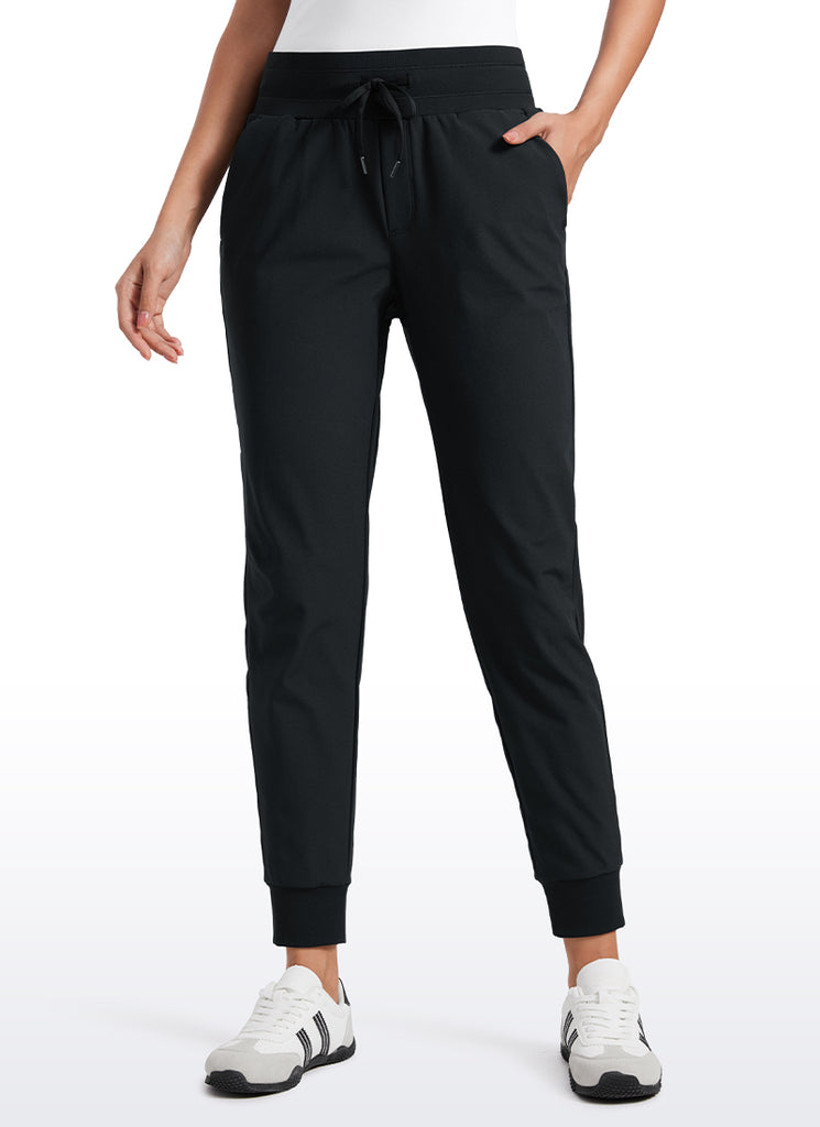 CRZ YOGA Women's Golf All-day Slim-Fit Joggers 27.5'' with pockets Black