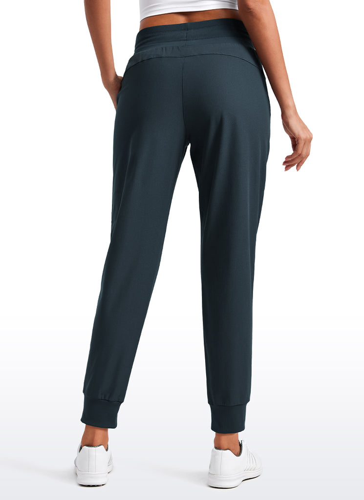 CRZ YOGA Women's Golf All-day Slim-Fit Joggers 27.5'' with pockets Black