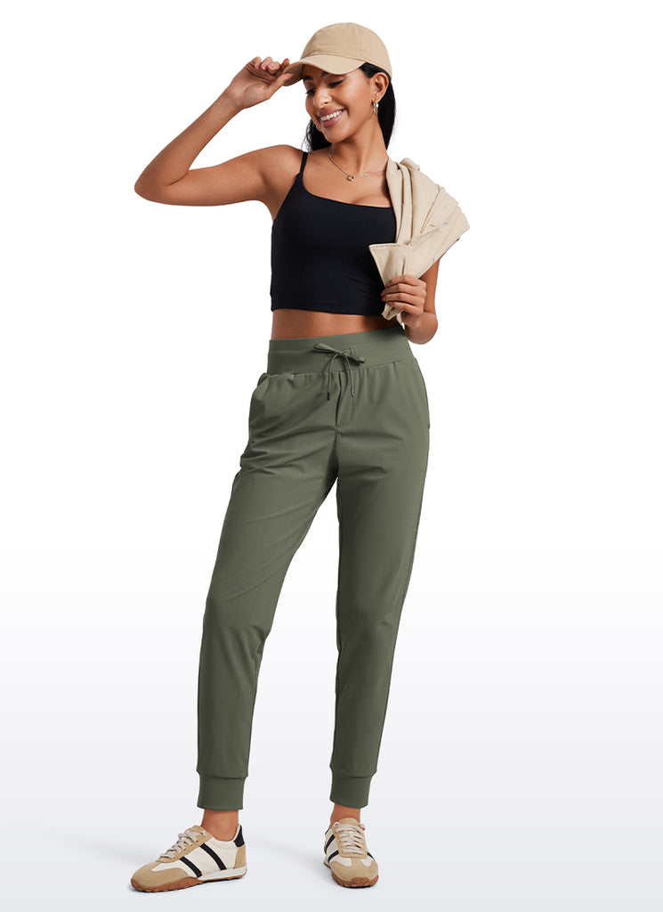 CRZ YOGA Women's Golf All-day Slim-Fit Joggers 27.5'' with pockets Mysterious Grey