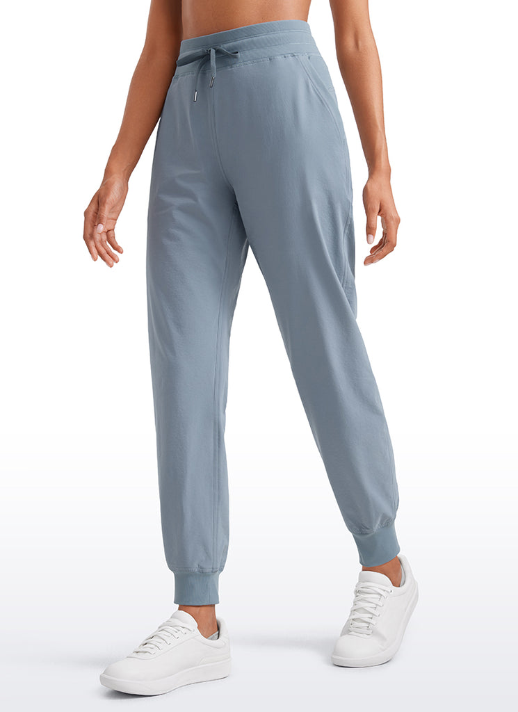 CRZ YOGA Women's Casual Workout Joggers Pants with Pockets 28.5” Red Merlot