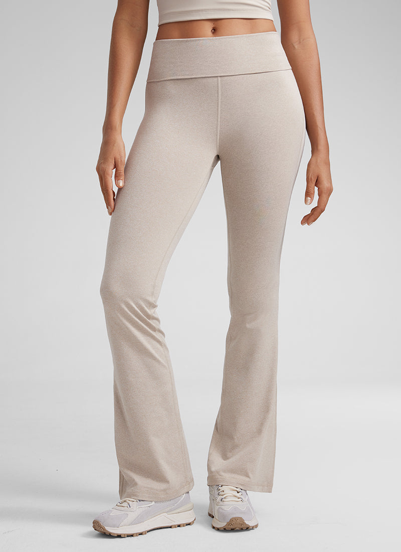 CRZ YOGA Womens Cloud Jersey Foldover Waist Bootcut Flare Pants 31