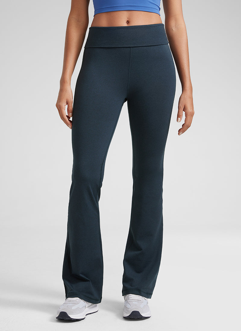 CRZ YOGA Womens Cloud Jersey Foldover Waist Bootcut Flare Pants 31