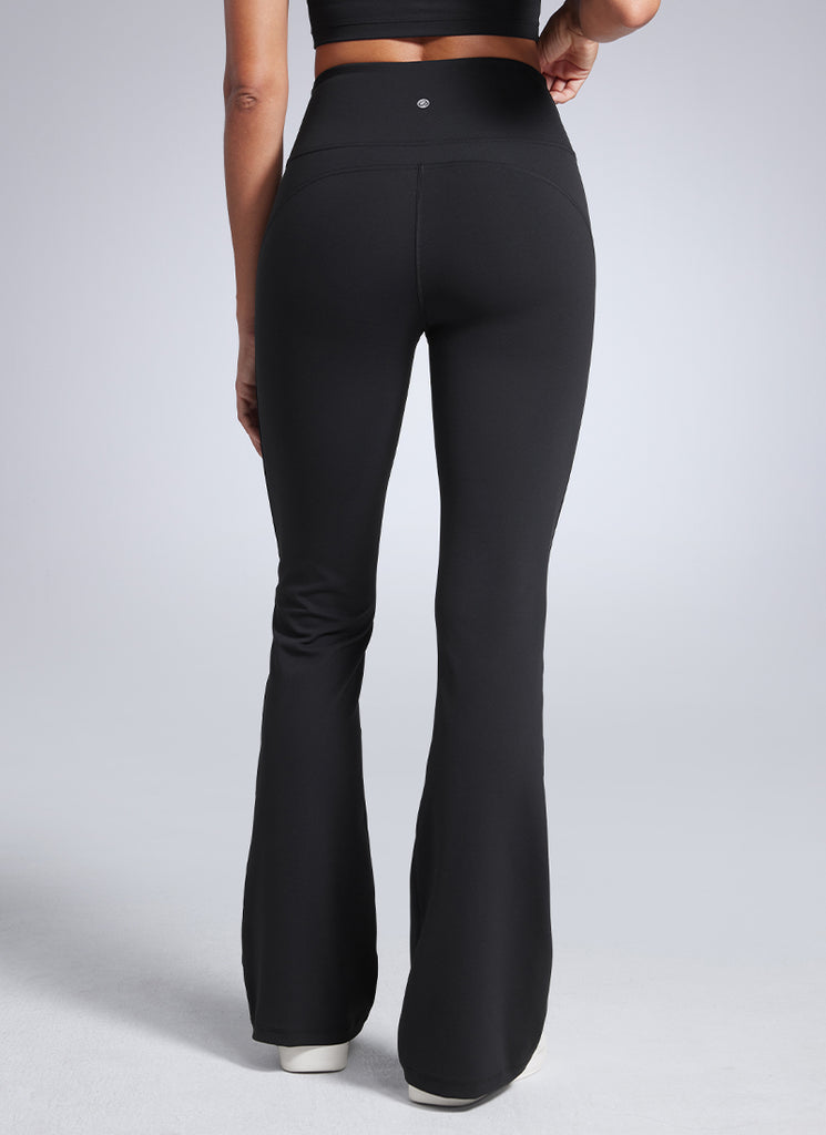 CRZ YOGA Women Butterbreeze High Waist Flare Pants 32'' Wide Leg Black