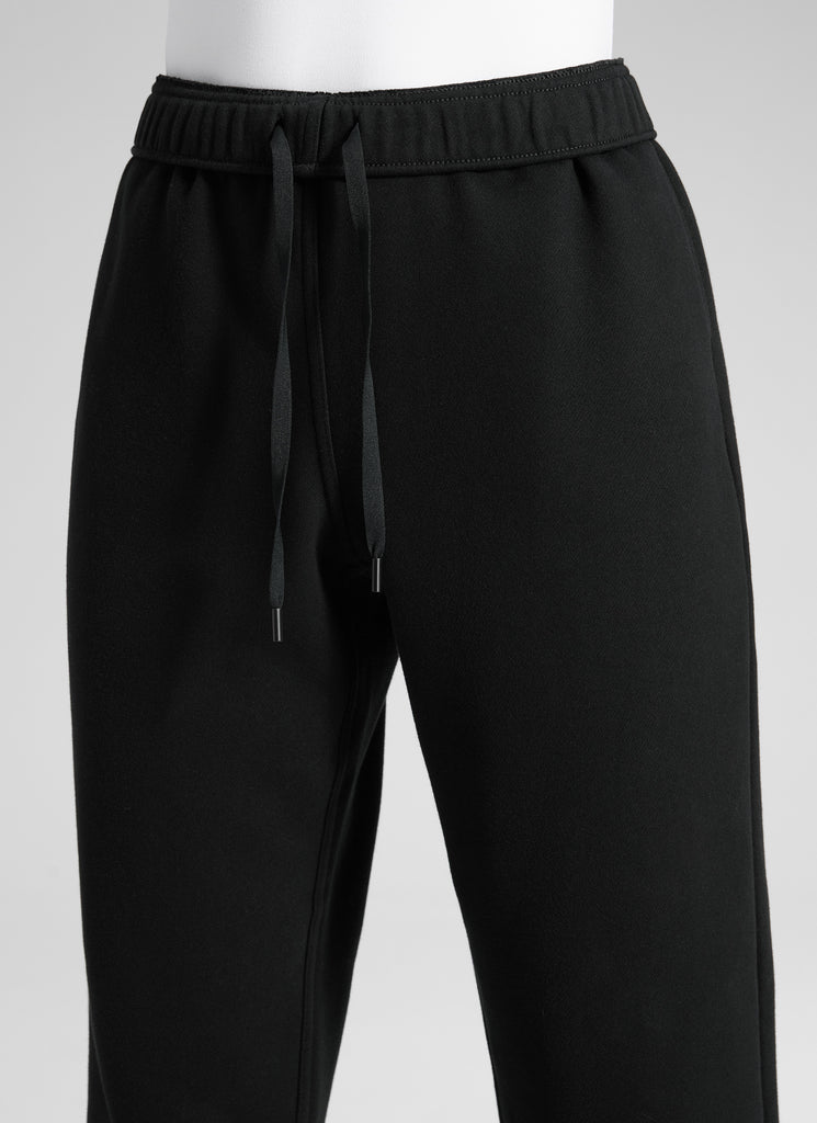 CRZ YOGA Women's Fleece Lined High Rise Drastring Pocket Sweatpants Black