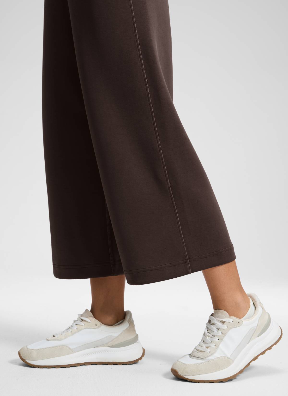 CRZ YOGA Women's SoftAura Casual High Rise Wide Leg Cropped Pant 25