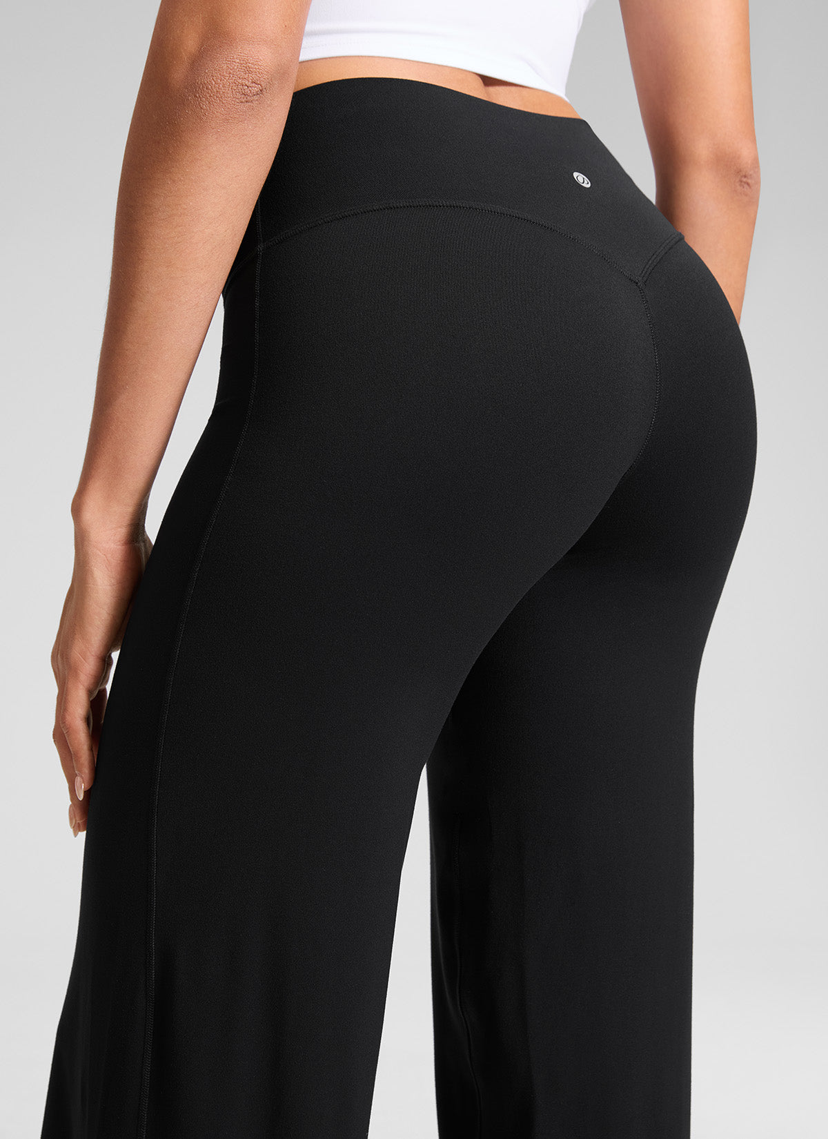 CRZ YOGA Women's Softretch Workout No Front Seam Wide Leg Pant 32