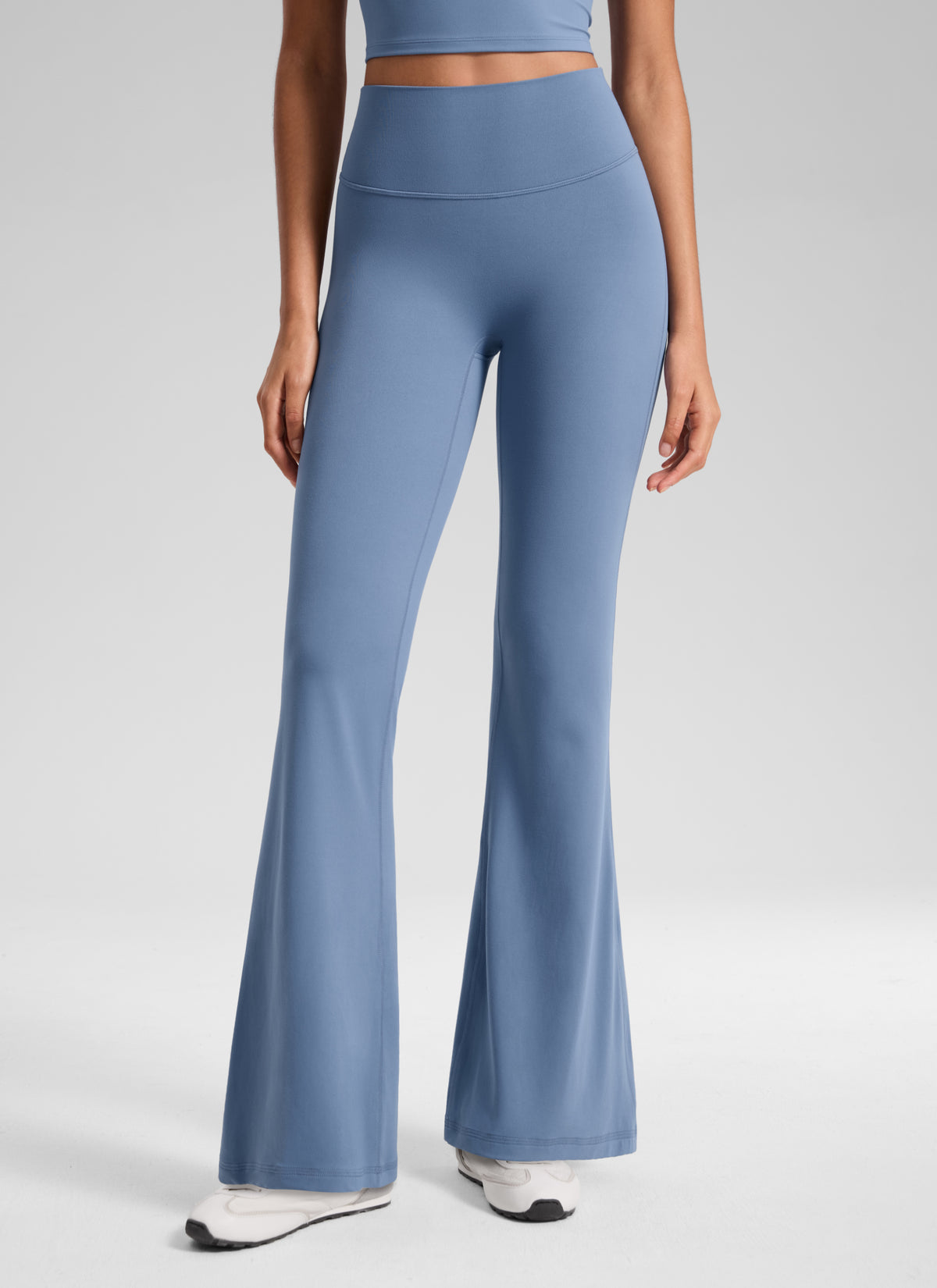 CRZ YOGA Women's Softretch High Rise No Front Seam Flare Legging 31