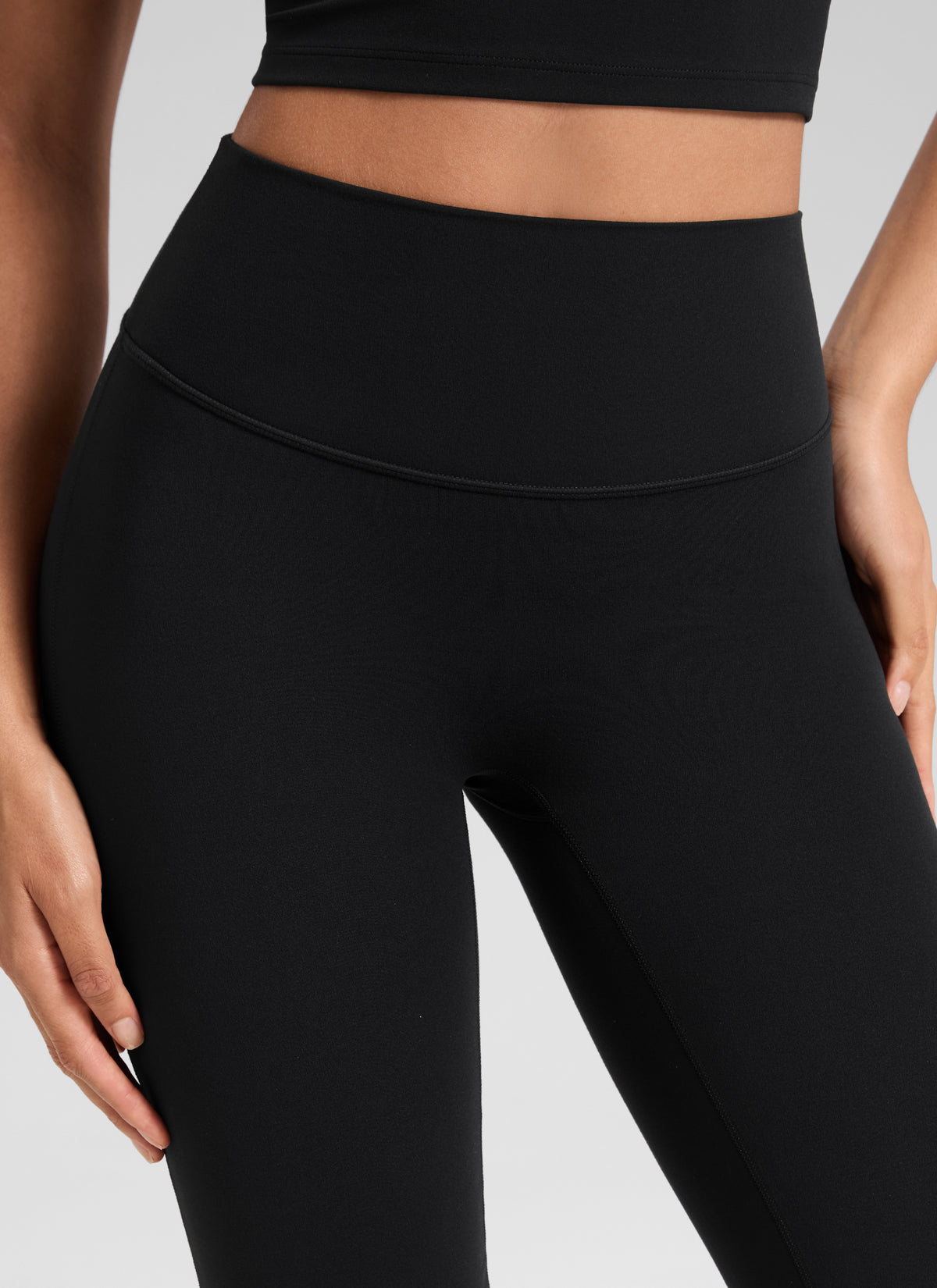 CRZ YOGA Women's Softretch High Rise No Front Seam Flare Legging 29